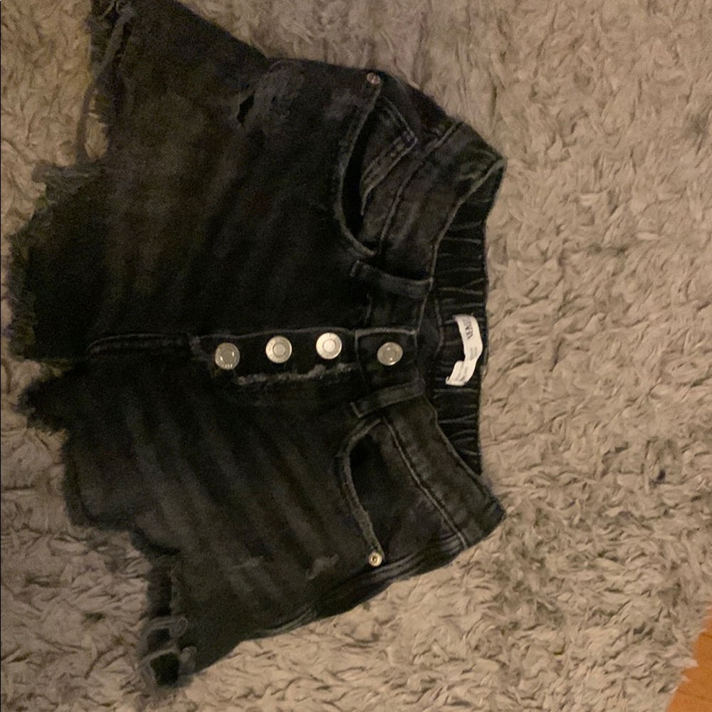 Black Denim tween girl Zara Shorts